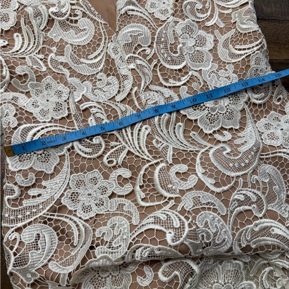 Dress the Population Marion Lace Jumpsuit in Cream - Picture 8 of 11